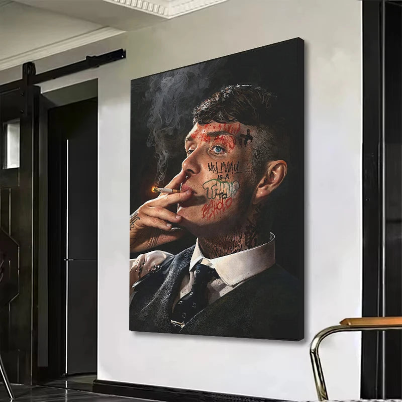 Thomas Shelby Smoking Canvas