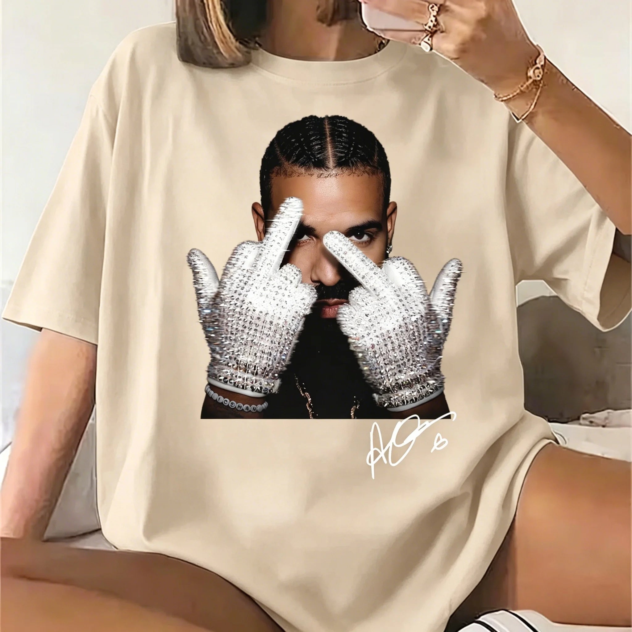 Drake Middle Finger Shirt Y2K Style