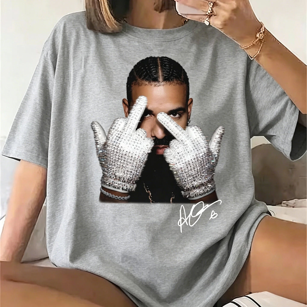 Drake Middle Finger Shirt Y2K Style