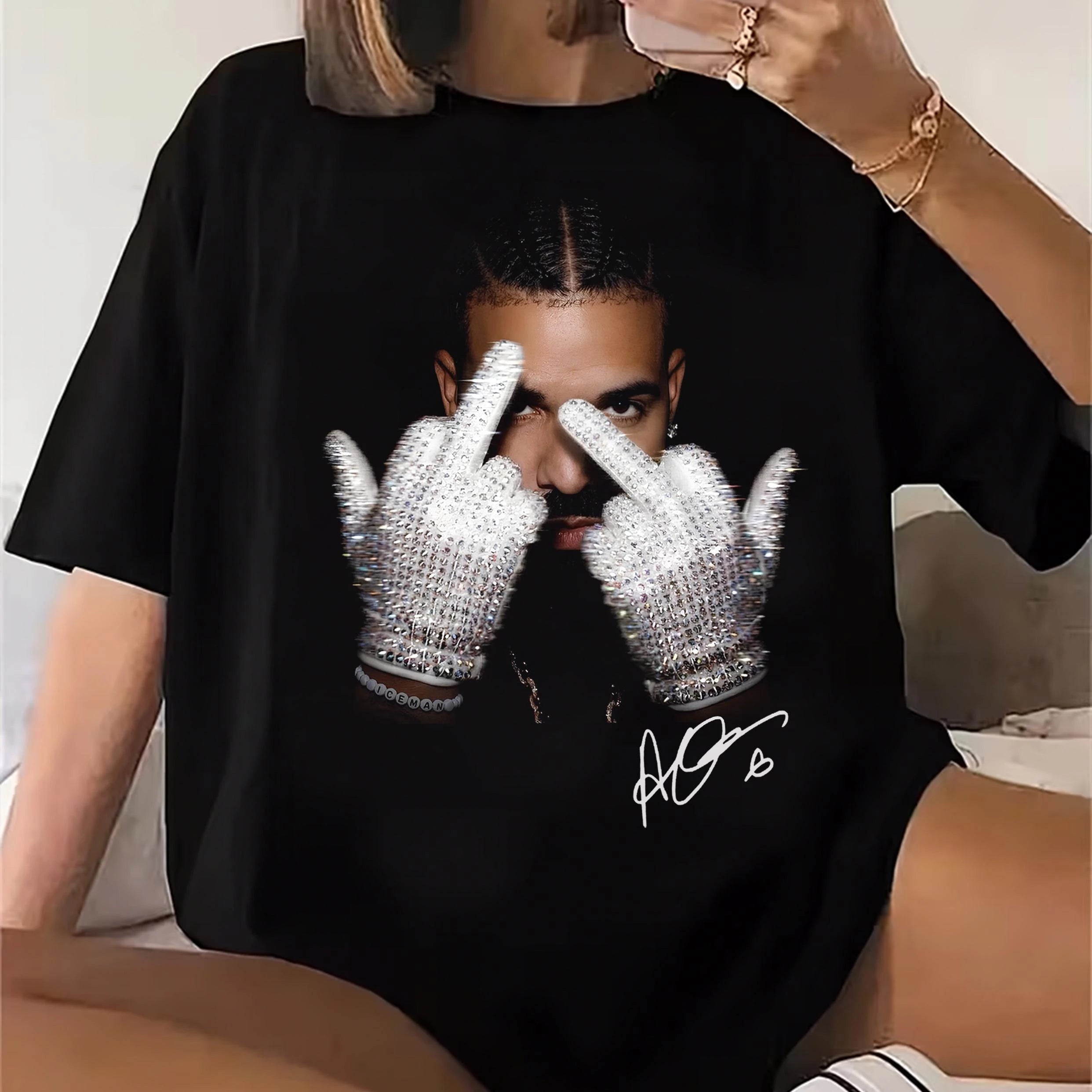 Drake Middle Finger Shirt Y2K Style